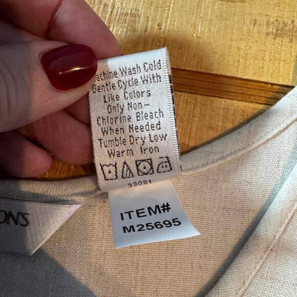 Drapers & Damons Women's Petite Medium Cream Pink Tan Gold Jacket w/Cream Tank - Picture 11 of 15